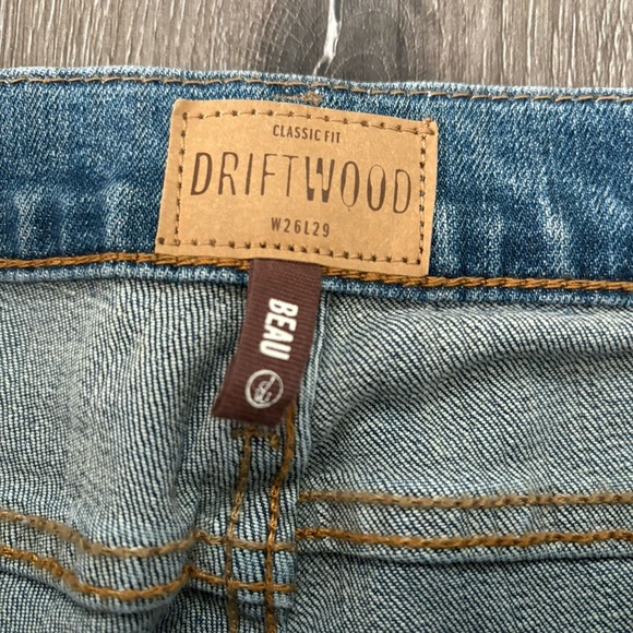 Driftwood Beau 26 Mid-rise Skinny Jean Distressed Pearl Rhinestone Embellished - Picture 4 of 9